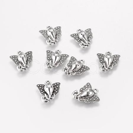 Tibetan Style Alloy Pendants X-TIBEP-E102-AS-1