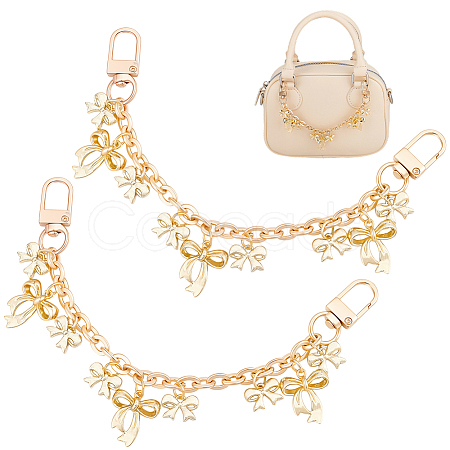 2Pcs Alloy Chains Bag Extender Chains HJEW-BBC0001-44-1