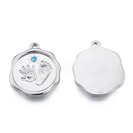304 Stainless Steel Pendants STAS-N098-159P-1