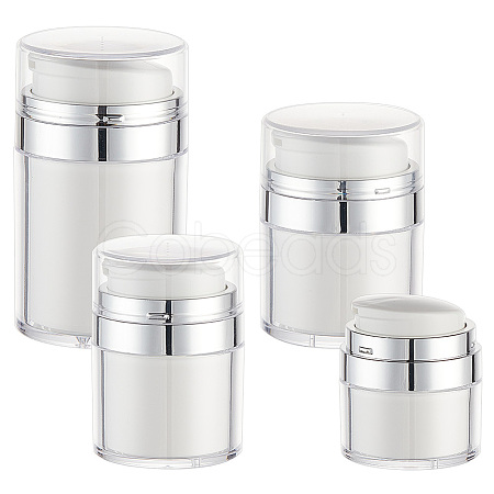 Olycraft 4Pcs 4 Styles Plastic Airless Pump Jars AJEW-OC0004-48-1