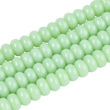 3Starnds Opaque Spray Painted Glass Beads GLAA-PA0001-35B-1