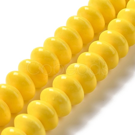 Glazed Porcelain Beads PORC-E017-02G-1
