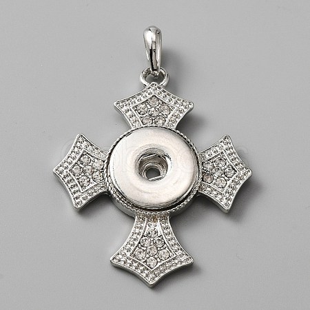 Alloy Rhinestone Hang Snap Base Pendants FIND-WH0145-68A-1