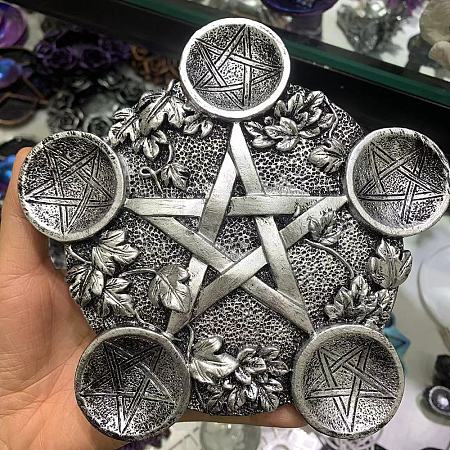 Resin Star Wooden Tealight Candle Holders PW-WG42BE3-06-1