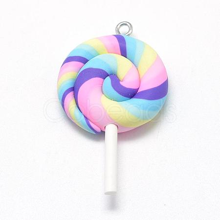 Handmade Polymer Clay Big Pendants CLAY-Q240-007J-1