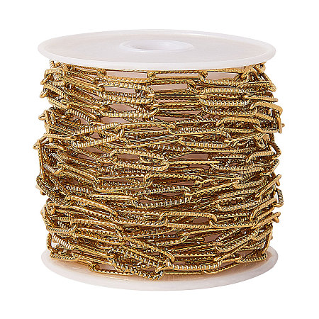 304 Stainless Steel Paperclip Chains CHS-CJC0001-01G-1