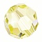 Preciosa&reg Crystal Beads, Czech Crystal, 451 19 602 Round, 80100 Jonquil, 5mm, Hole: 1mm