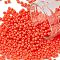 12/0 Grade A Baking Paint Glass Seed Spacer Beads, Dark Orange, 2x1.5mm, Hole: 0.7mm, about 2840pcs/50g