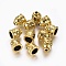 Tibetan Style Alloy Cord End Caps, Cadmium Free & Lead Free, Antique Golden, 11x10mm, Hole: 3mm, Inner Diameter: 6.4mm