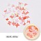 Paper Cabochons, Fashion Nail Art Decorations, Butterfly, Indian Red, 3~5x5~7x0.1mm, 50pcs/box