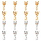 DICOSMETIC 16Pcs 2 Colors Brass Micro Pave Cubic Zirconia Ice Pick Pinch Bails, Long-Lasting Plated, Fox Face, Dark Orange, Platinum & Golden, 19x7.5x6.5mm, Hole: 2x4mm, Pin: 0.7mm, 8Pcs/color