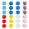 Nbeads 32Pcs 8 Colors Handmade Lampwork Beads, Flower, Mixed Color, 11~12x10mm, Hole: 1mm, 4pcs/color