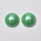 Acrylic Cabochons, Imitated Pearl, Flat Round, Green, 8x3mm