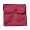 Velvet Jewelry Pouches, Jewelry Gift Bags with Snap Button, for Ring Necklace Earring Bracelet Storage, Square, FireBrick, 10x9.7x0.2cm