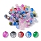 Transparent Crackle Acrylic Beads, Round, Mixed Color, 8x7.5mm, Hole: 1.8mm