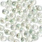 50Pcs Teardrop Transparent Glass Charms, Faceted, Dark Sea Green, 10x8mm