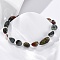 Natural Bloodstone Beaded Bracelets for Women, Nuggets, with 201 Stainless Steel Findings, 7-1/2 inch(19.2cm)