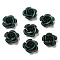 Aluminum Beads, Oxidation, Rose, Dark Green, 15x15x9mm, Hole: 1.4mm