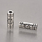 Tibetan Style Alloy Beads, Column with Sun, Lead Free & Cadmium Free, Antique Silver, 9.5x3.5mm, Hole: 1.5mm