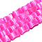 Dyed Natural Selenite Beads Strands, Bamboo Joint, Magenta, 12.5x7.5~8mm, Hole: 1~1.2mm, about 31pcs/strand, 15.35''(39cm)