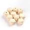 Unfinished Wood Beads, Natural Wooden Beads, Faceted Nugget, 20x20mm, Hole: 3.5mm