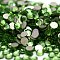 Glass Flat Back Rhinestone, Grade A, Back Plated, Faceted, Half Round, Peridot, SS6, 1.9~2mm, 1440pcs/bag