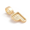 Brass Micro Pave Cubic Zirconia Pendants ZIRC-G165-13G-P-3
