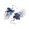 Natural Lapis Lazuli Earrings EJEW-TA00462-03-4