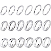 18Pcs 18 Styles 201 Stainless Steel Finger Rings RJEW-SC0001-37P-1