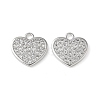Brass Micro Pave Cubic Zirconia Charms KK-C086-07P-1