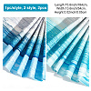 2Pcs 2 Style Gradient Summer Ocean Beach Burlap Table Runner AJEW-DR0001-17-2