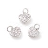Brass Micro Pave Cubic Zirconia Charms ZIRC-F106-07P-1