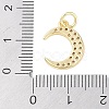 Rack Plating Brass Micro Pave Clear Cubic Zirconia Charms KK-Z060-09G-03-3