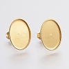 Ion Plating(IP) 304 Stainless Steel Stud Earring Settings X-STAS-F148-03G-1