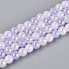 Electroplate Glass Beads Strands X-EGLA-N019-6mm-01-1