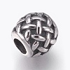 316 Surgical Stainless Steel European Beads STAS-O097-78AS-2