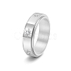 Rotatable Stainless Steel Finger Ring PW-WGC6D1D-21-1