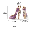 2Pcs Alloy Enamel Stilettos Pendants ENAM-YW0002-30C-4