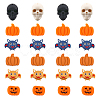 CHGCRAFT 8 Style Halloween Theme Food Grade Eco-Friendly Silicone Beads SIL-CA0001-68-1