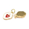 Brass Enamel Pendants KK-P204-17G-3