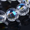 Electroplate Glass Beads Strands X-EGLA-Q062-8mm-A08-4