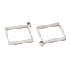 Non-Tarnish 304 Stainless Steel Open Back Bezel Rhombus Pendants LS-STAS-Z040-02A-P-2