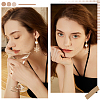 10Pcs Star Shape Brass Cubic Zirconia Stud Earring Findings KK-BBC0012-69-5