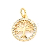 Brass Micro Pave Cubic Zirconia Pendants KK-D325-57G-02-1