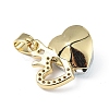 Real 18K Gold Plated Rack Plating Brass Micro Pave Clear Cubic Zirconia Pendants KK-C015-18G-04-3