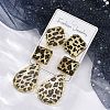 Alloy acrylic Dangle Stud Earrings EJEW-M075-01G-05-3