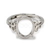 Adjustable Brass Solitaire Ring Settings KK-L193-08P-01-2
