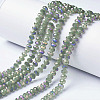 Electroplate Glass Beads Strands EGLA-A034-J4mm-G04-1
