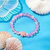8mm Round Dyed Synthetic Moonstone Beaded Stretch Bracelets BJEW-JB10308-01-2
