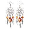 5Pairs 5 Colors Alloy & Synthetic Turquoise Chandelier Earrings EJEW-JE06339-01-4